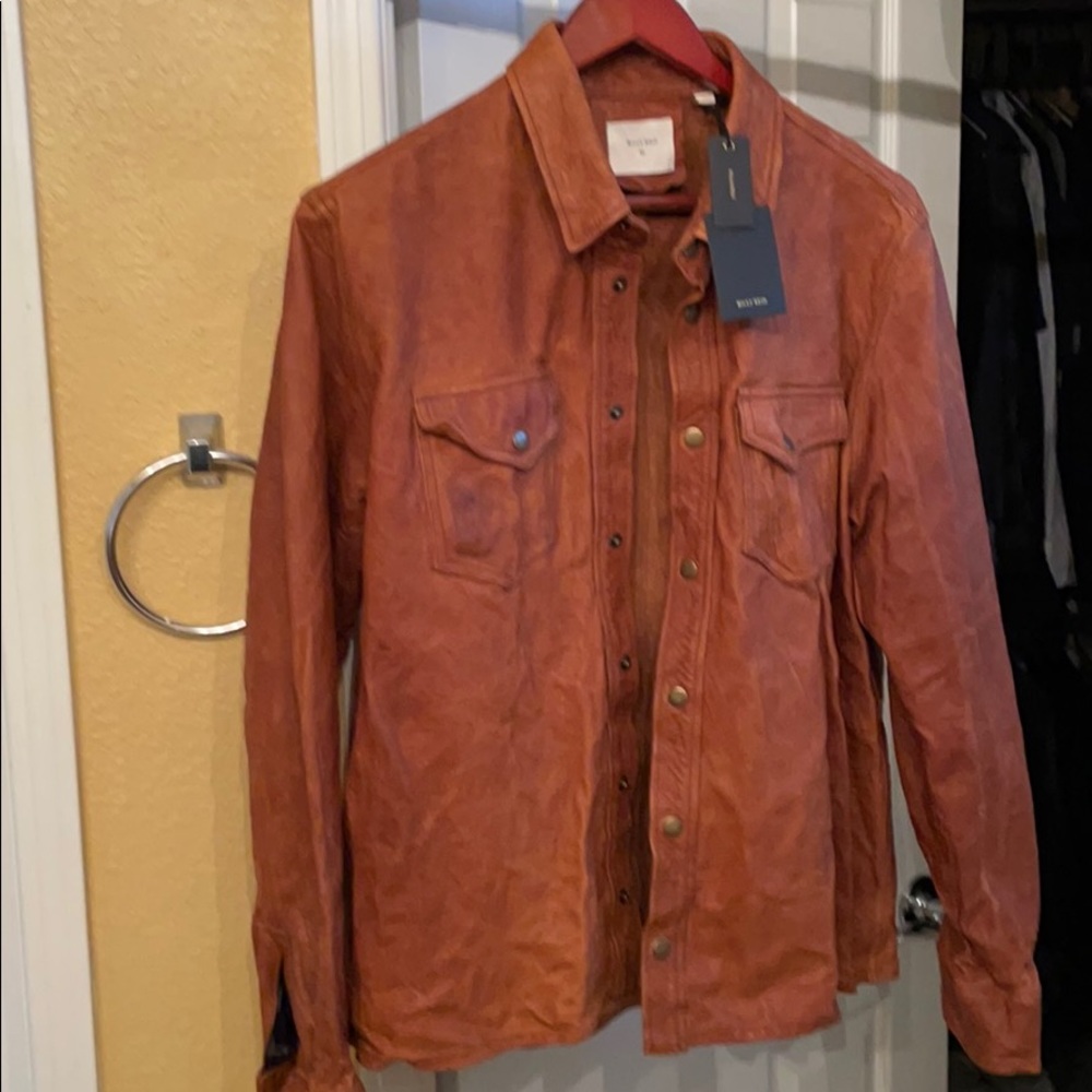 Billy Reid leather jacket XL